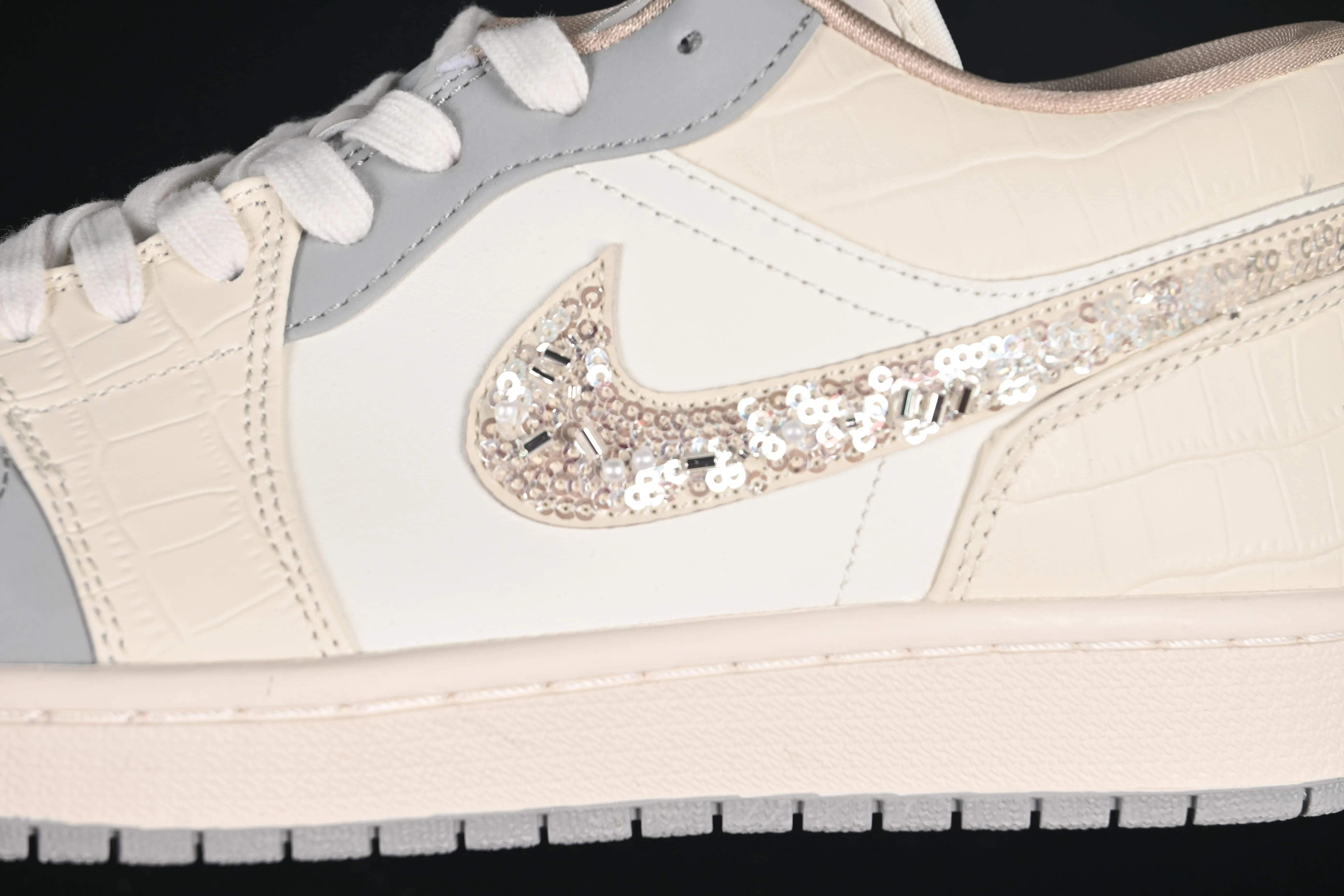 All categories Air Jordan Jordan series basketball shoes Air Jordan 1 Low Air Jordan 1 Low AJ1 Joe 1 flash diamond white crack low-top cultural casual sneakers IH7323-100